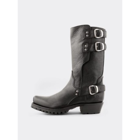 Bota Biker Suela Track Montana Negro Estilo 1805