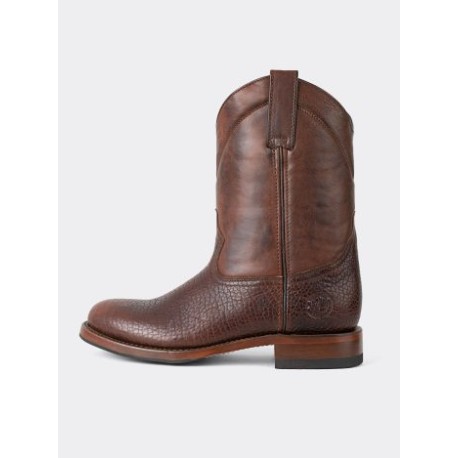 Bota Roper con Suela Doble Vida Antiderrapante Bisonte Americano Dark Brown Estilo 1000